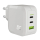 Ładowarka i akumulator GREENCELL PowerGaN 65W PD 3.0 QC 3.0 2xUSB-C 1xUSB-A biała CHARGC08W